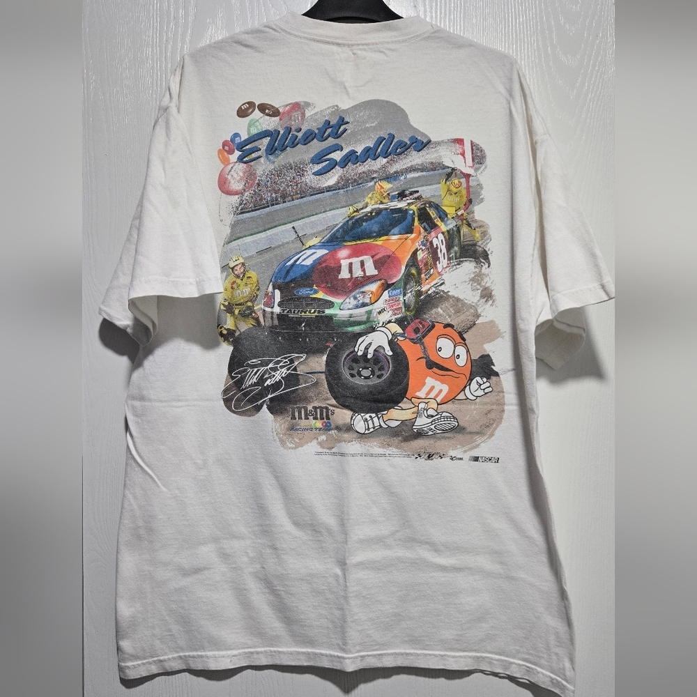 Chase Authentics White M&M's Racing Tee Size Medium - Picture 4 of 7